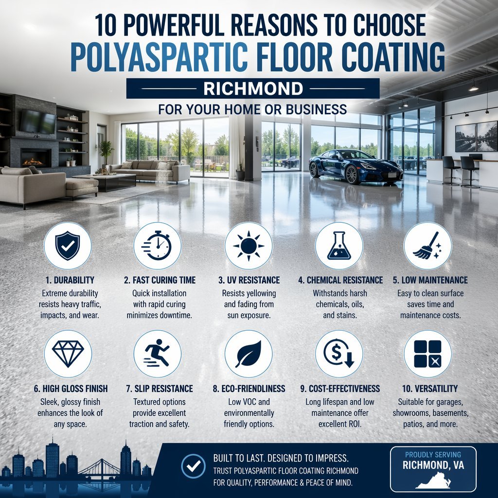 Powerful Reasons to Choose Polyaspartic Floor Coating Richmond for Your Home or Business